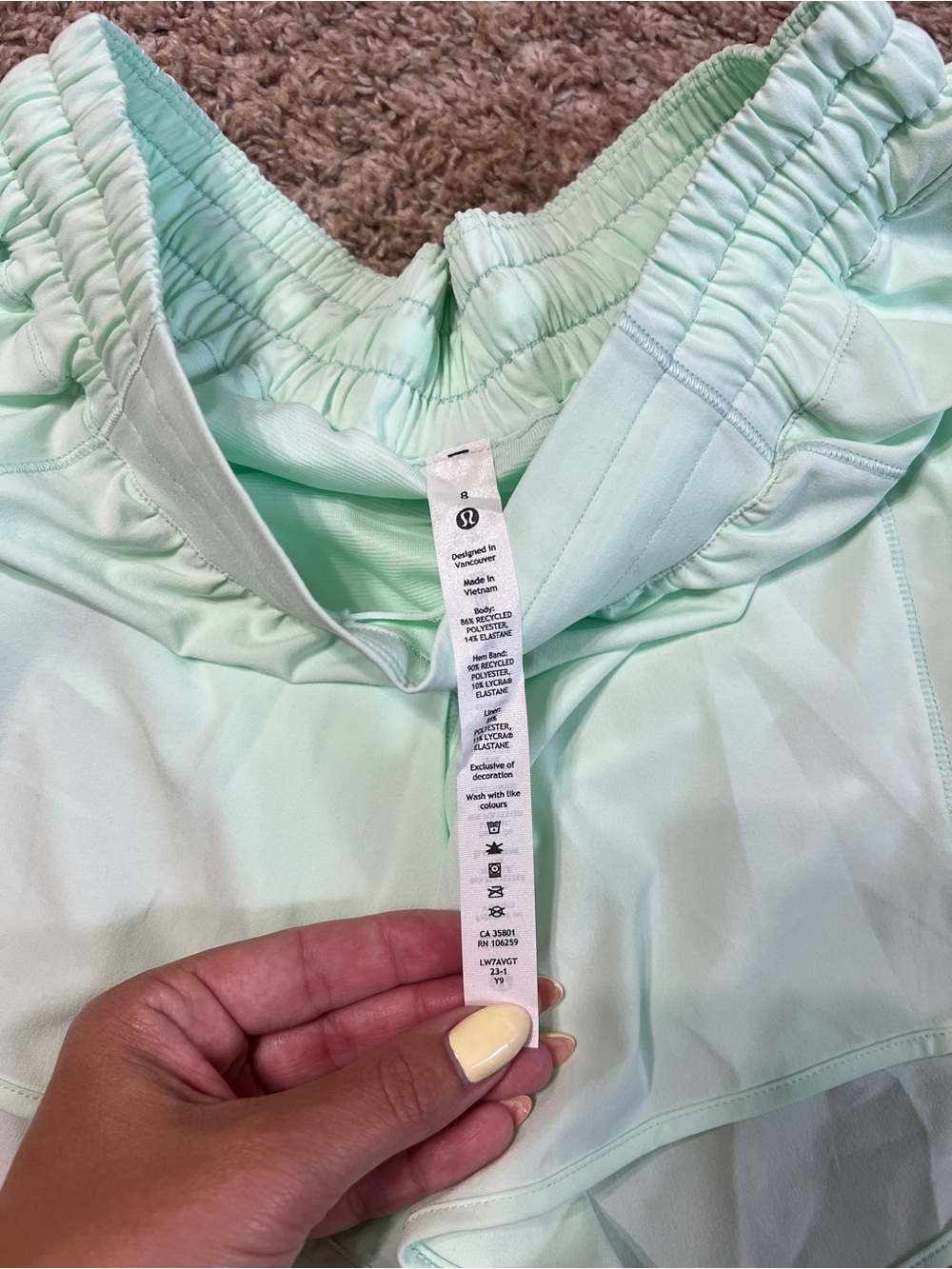 lululemon athletica Light Mint Athletic Running Shorts - Picture 4 of 6